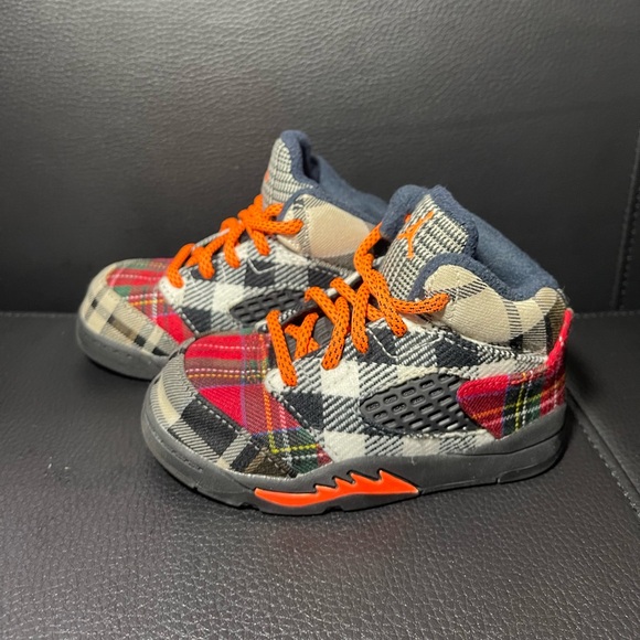 Jordan 5 "Plaid" Sneakers (Toddler Size 7C) - Perfect Christmas Gift!** - Picture 2 of 9